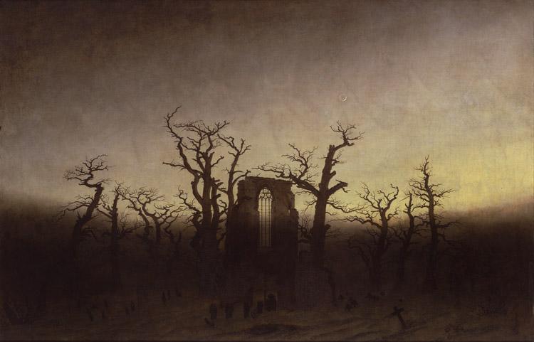 Caspar David Friedrich Abbey under Oak Trees (mk09) oil painting picture